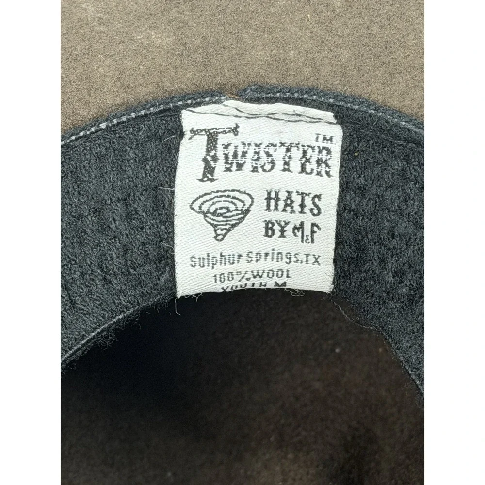 Twister M&F Youth Medium OSFM Brown 100% Wool Western Cowboy Hat Mexico